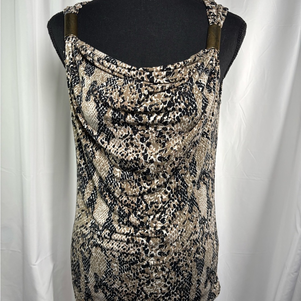 Sleeveless Kenneth Cole Snakeskin Print Blouse